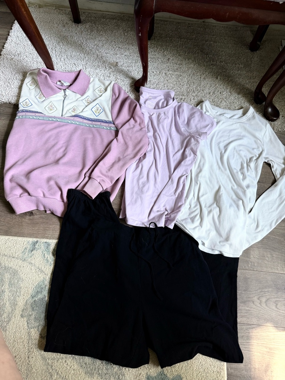 Alfred Dunner Light Pink Collared Knit Pullover